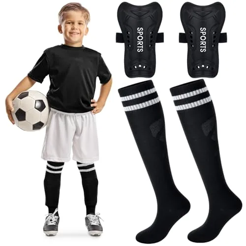 Soccer Shin Guards, Black, product photograph