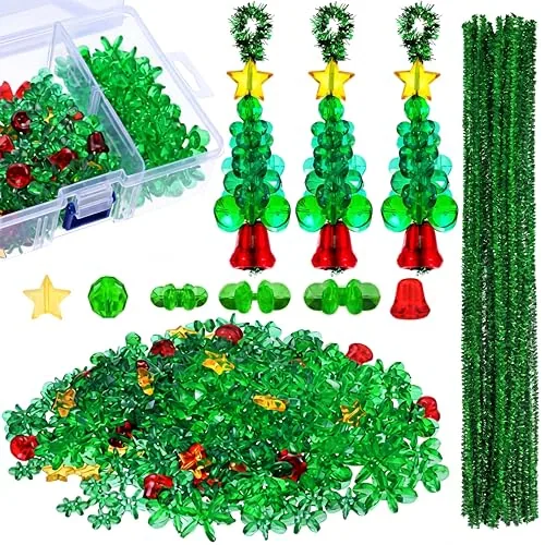 Christmas Beaded Ornament Kit, Green, product photograph