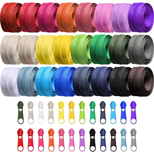 96 Piece 24 Colors Zipper Repair Kit, Multicolour, product photograph
