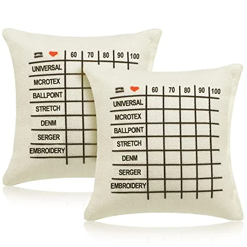 2 Piece Linen Needle Sorting Pin Cushion, product photograph