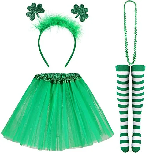 4 Piece St. Patrick's Day Costume Accessories Set, Green, product photograph