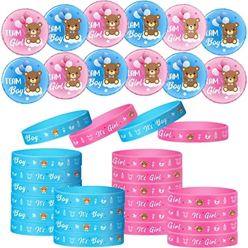 48 Piece Gender Reveal Party Favors Supplies, Blue, product photograph