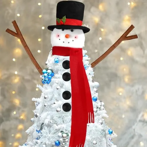 Snowman Christmas Tree Topper Large Holiday Funny Plush, product photograph
