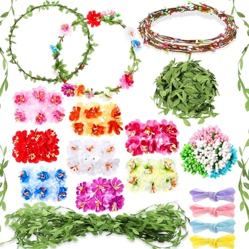 120 Piece Mini Plum Blossom Crowns Making Kit, product photograph