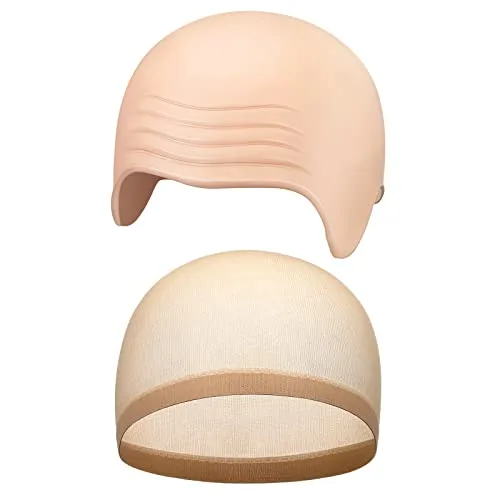 Latex Bald Cap, Beige, product photograph