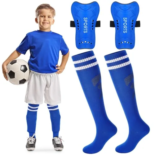 Soccer Shin Guards, Blue, product photograph