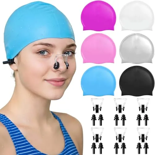 Swim Cap, Black, product photograph